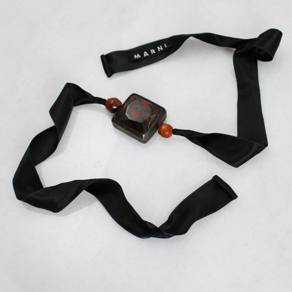 Marni Square Charm Abstract Statement Necklace